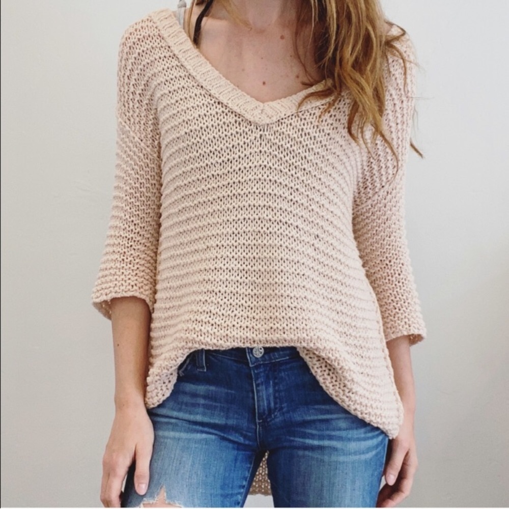 Free People oversized chunky knit sweater